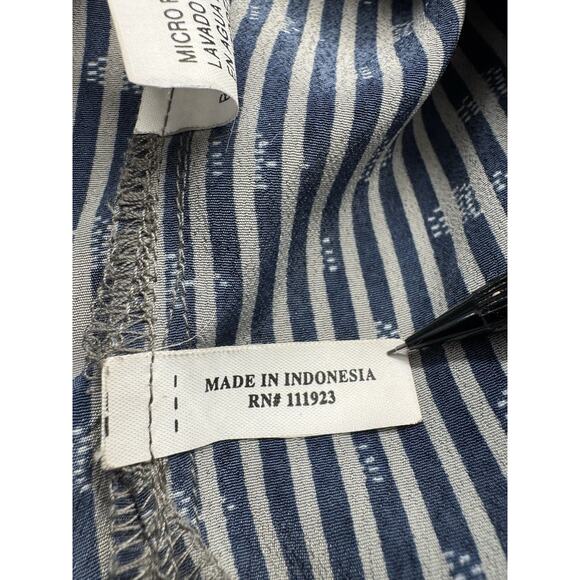 Bassiri Limited‎ Collection Shirt Mens 2XL XXL Blue Abstract Casual Geometric - Picture 5 of 7